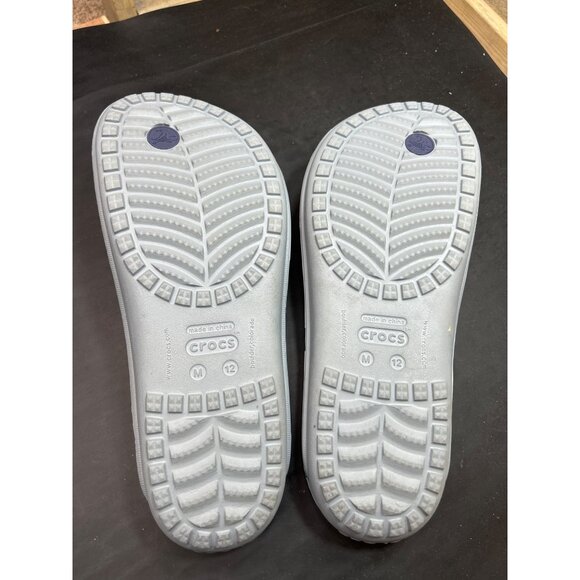 Crocs Mens Navy Blue Flip Flops Size M12 Comfortable Lightweight Casual Sandals - Picture 6 of 7